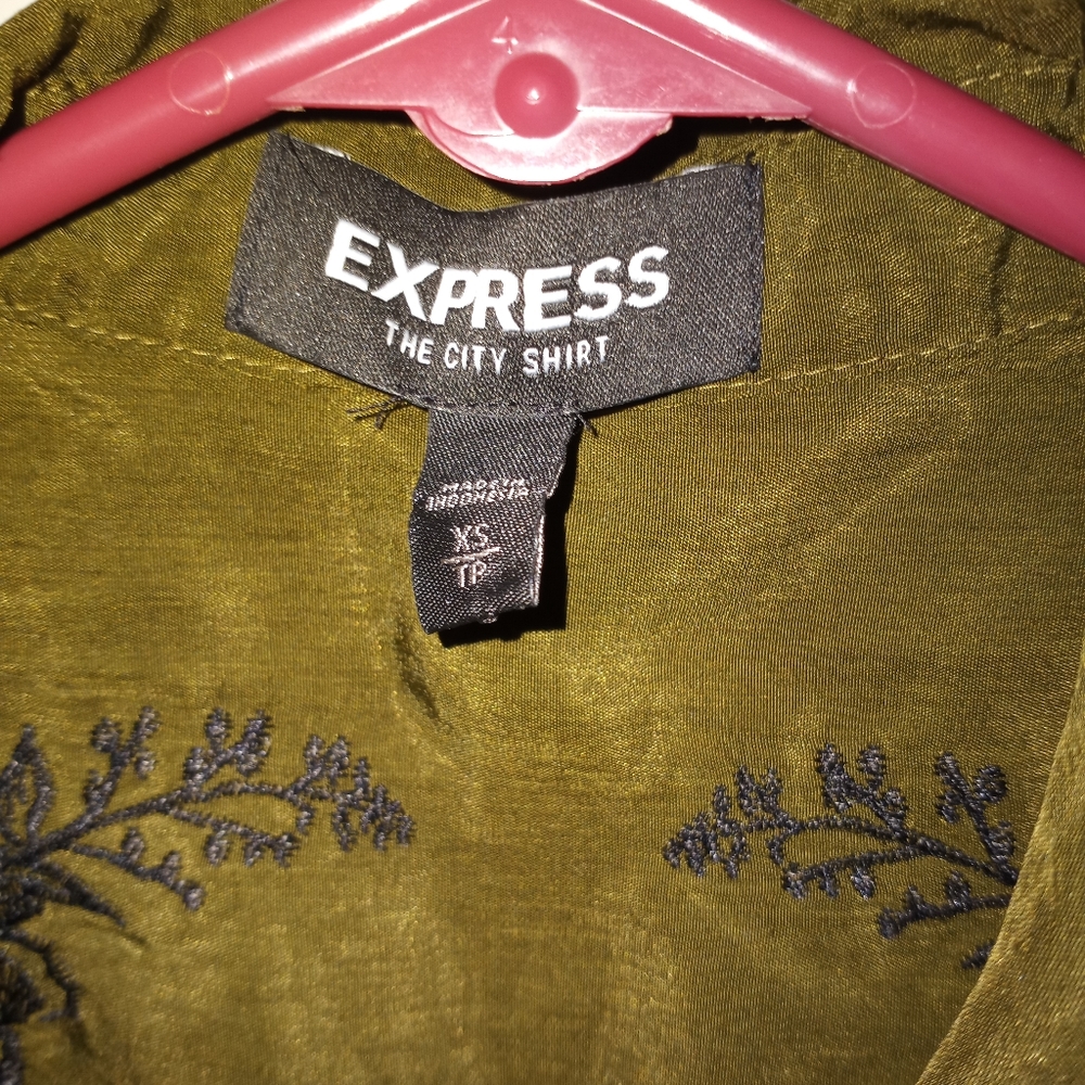 Express Army Green Shirt